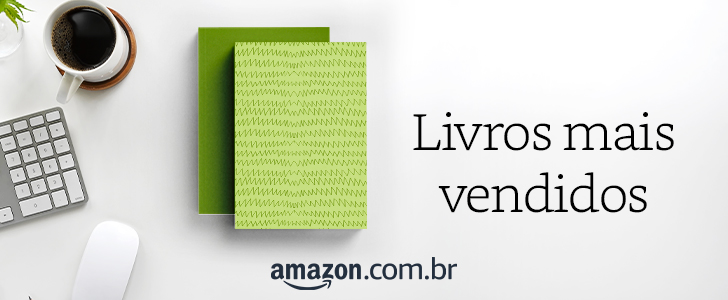 Banner de publicidade da Amazon livros mais vendidos